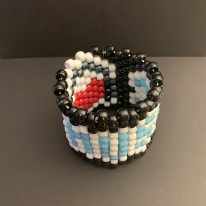 Music Heart Headphones Kandi Cuff Bead Bracelet Rave Festival Accessory